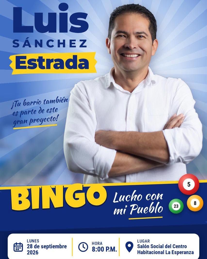 Afiche: Bingo "Lucho con mi Pueblo"